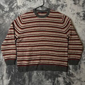 Gap Mens Lambswool Long Sleeve Pullover Sweater Size XX-Large Muti Striped